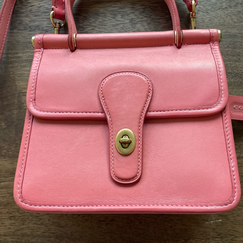COACH WILLIS TOP HANDLE 18 TAFFY PINK 90s Vibes CROSSBODY BAG - Picture 5 of 13